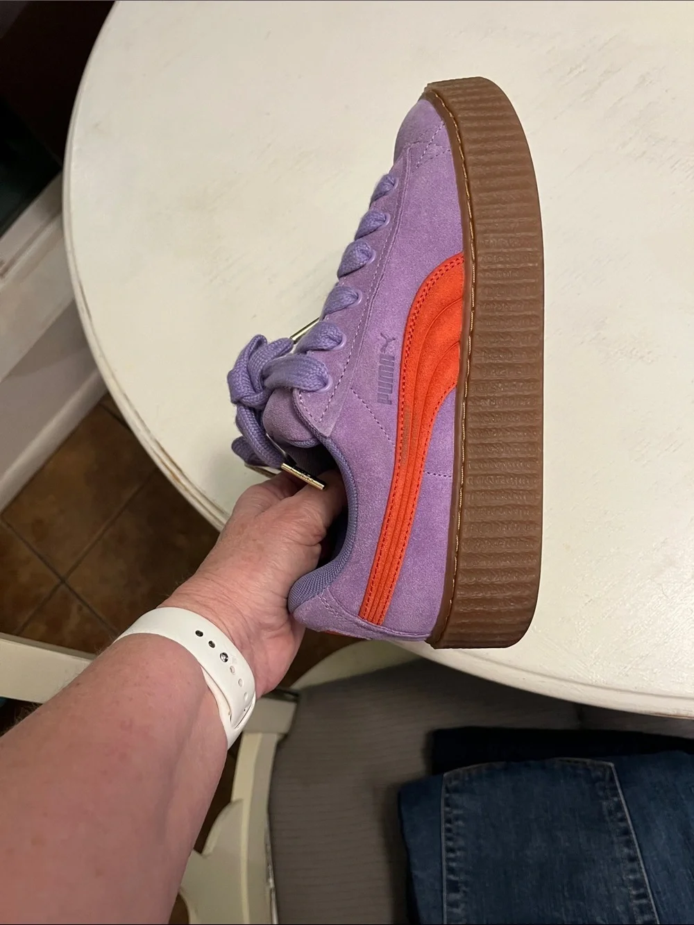 NWOT Fenty x Rhianna Puma Women's Creeper Phatty 'Lavender Burnt Red' Sz 9